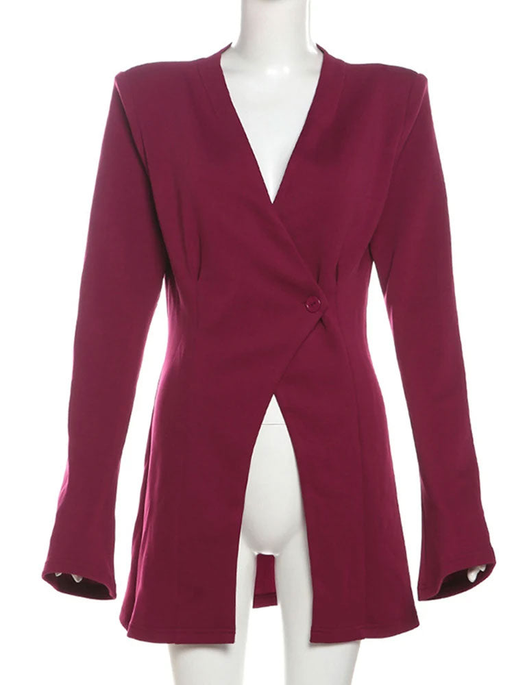 Blazer Femme Blanc Élégant