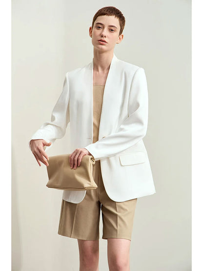 Blazer Satin Minimaliste Femme