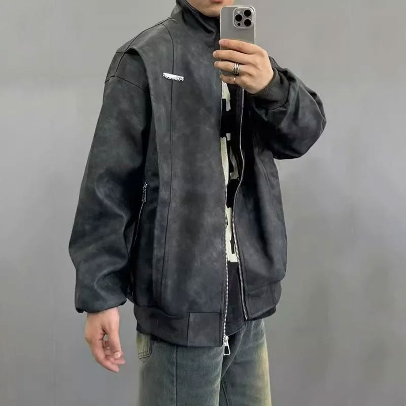 Blouson Moto Homme Vintage PU