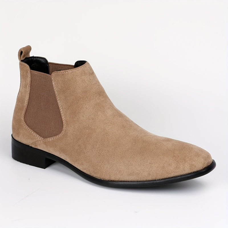 Monamour Mode-Men Boots-Bottes Chelsea Classiques À Bout Carré Pour Hommes Pour Un Look Décontracté Et Professionnel