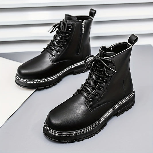 Monamour Mode-Men Boots-Nouvelles Bottes Tendance pour Hommes, Style Moto Moderne