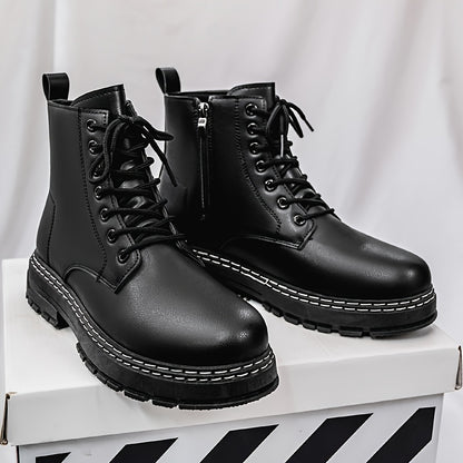 Monamour Mode-Men Boots-Nouvelles Bottes Tendance pour Hommes, Style Moto Moderne