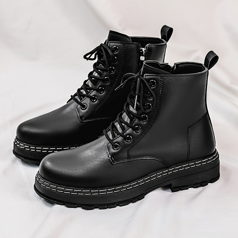 Monamour Mode-Men Boots-Nouvelles Bottes Tendance pour Hommes, Style Moto Moderne