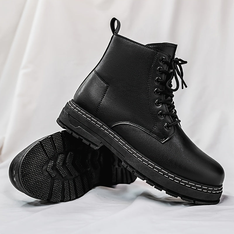 Monamour Mode-Men Boots-Nouvelles Bottes Tendance pour Hommes, Style Moto Moderne