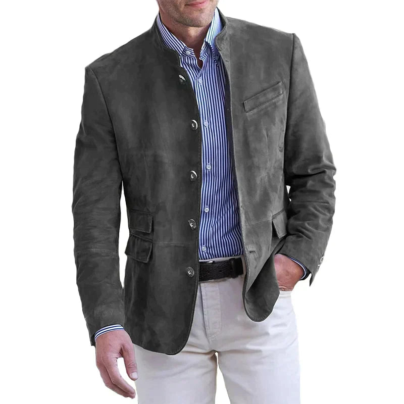 Monamour Mode-Men Jackets-Blouson Classique en Cuir pour Homme pour un Look Professionnel