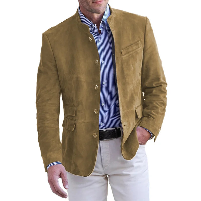 Monamour Mode-Men Jackets-Blouson Classique en Cuir pour Homme pour un Look Professionnel