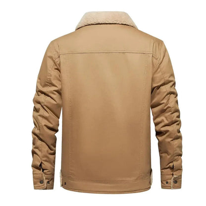 Monamour Mode-Men Jackets-Blouson D'hiver Décontracté Pour Hommes Avec Doublure En Sherpa