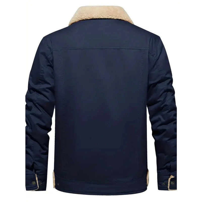 Monamour Mode-Men Jackets-Blouson D'hiver Décontracté Pour Hommes Avec Doublure En Sherpa