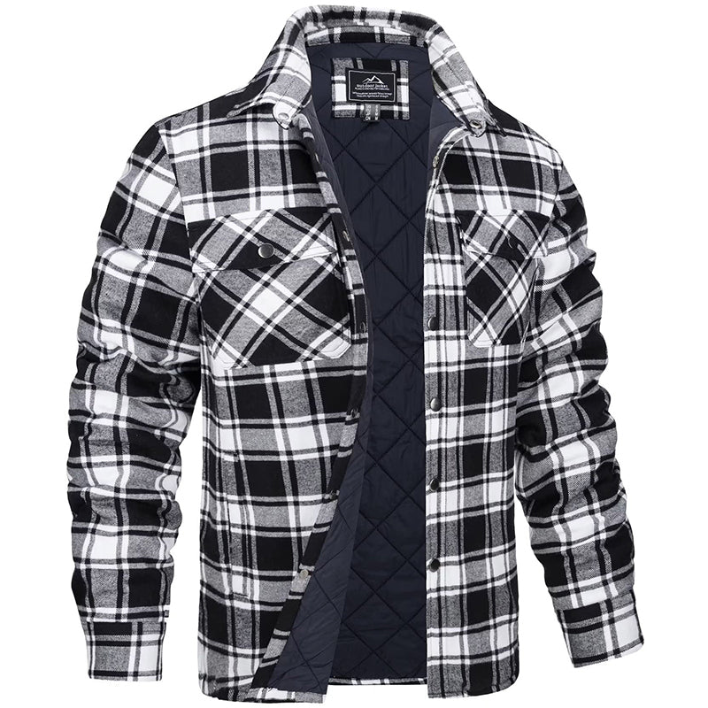 Monamour Mode-Men Jackets-Veste Bûcheron à Motif Flanelle Style Extérieur Classique pour Homme