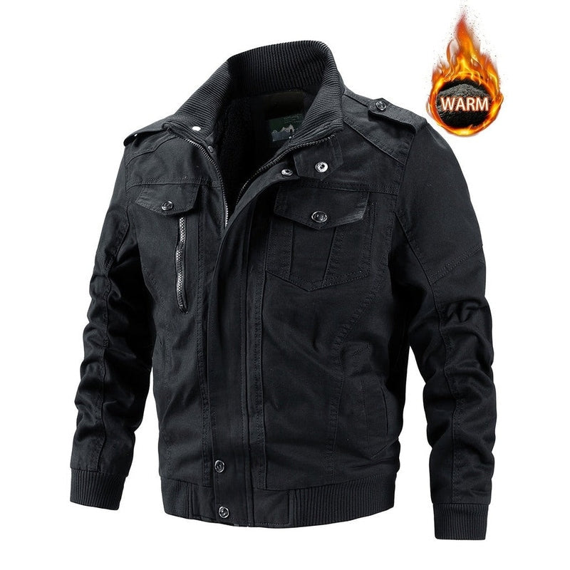 Monamour Mode-Men Jackets-Veste De Motard Inspirée Du Vintage Pour Hommes Doublée En Fleece Pour Les Jours Froids