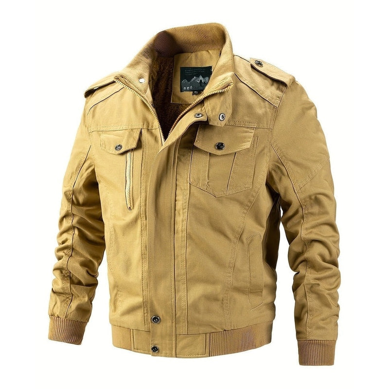 Monamour Mode-Men Jackets-Veste De Motard Inspirée Du Vintage Pour Hommes Doublée En Fleece Pour Les Jours Froids