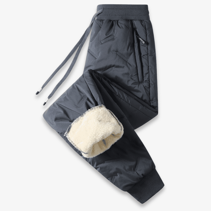 Monamour Mode-Men Pants-Pantalon Confort Thermo Imperméable Et Douillet Pour Des Jours Décontractés