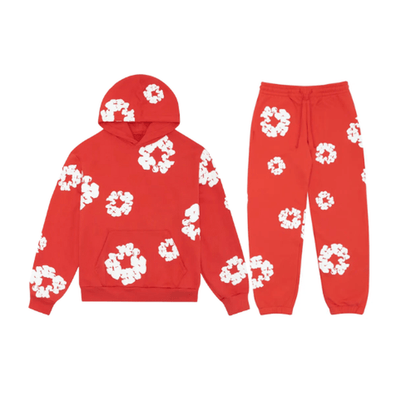 Monamour Mode-Men Sets-Ensemble De Sport Unisexe Avec Imprimés Floraux Voyants Et Design Moderne