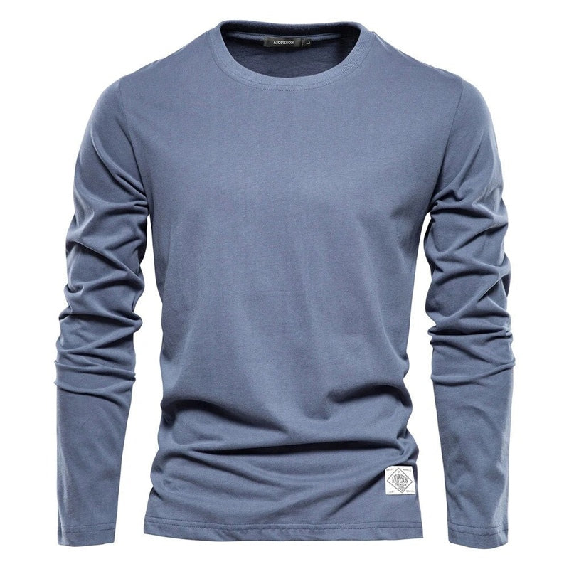 Monamour Mode-Men Shirts-T-shirt À Manches Longues Body Fit Décontracté Pour Chaque Occasion