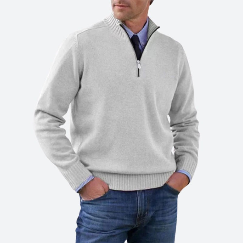 Monamour Mode-Men Sweaters-Pull Chaud À Fermeture Éclair Pour Hommes Avec Un Confort Stylé