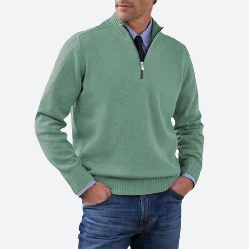 Monamour Mode-Men Sweaters-Pull Chaud À Fermeture Éclair Pour Hommes Avec Un Confort Stylé