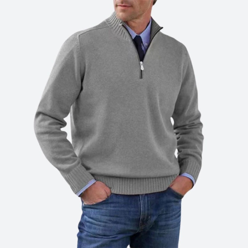 Monamour Mode-Men Sweaters-Pull Chaud À Fermeture Éclair Pour Hommes Avec Un Confort Stylé