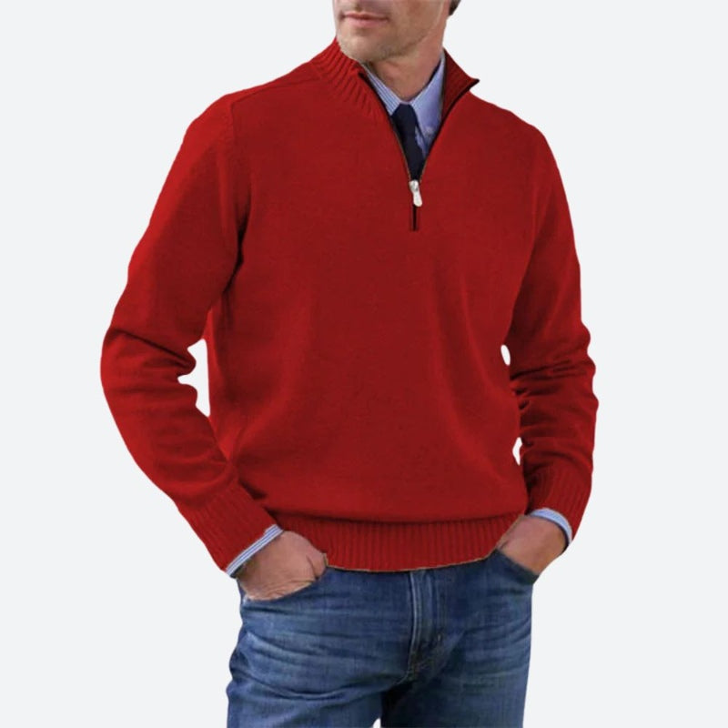 Monamour Mode-Men Sweaters-Pull Chaud À Fermeture Éclair Pour Hommes Avec Un Confort Stylé