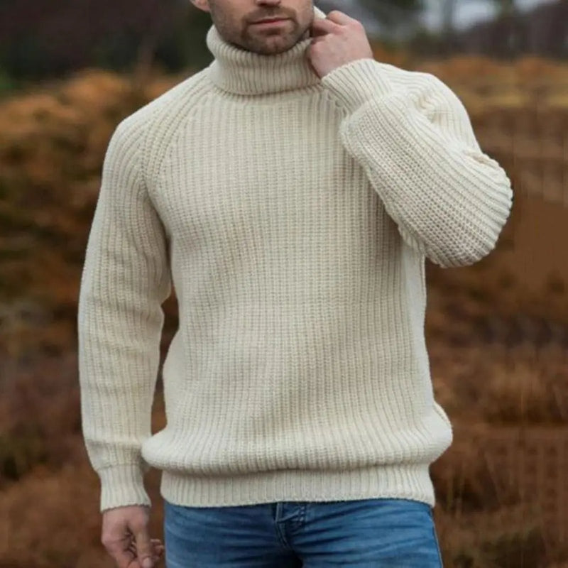 Monamour Mode-Men Sweaters-Pull à Col Roulé Elégant et Confortable pour Hommes Pour Toutes Les Occasions