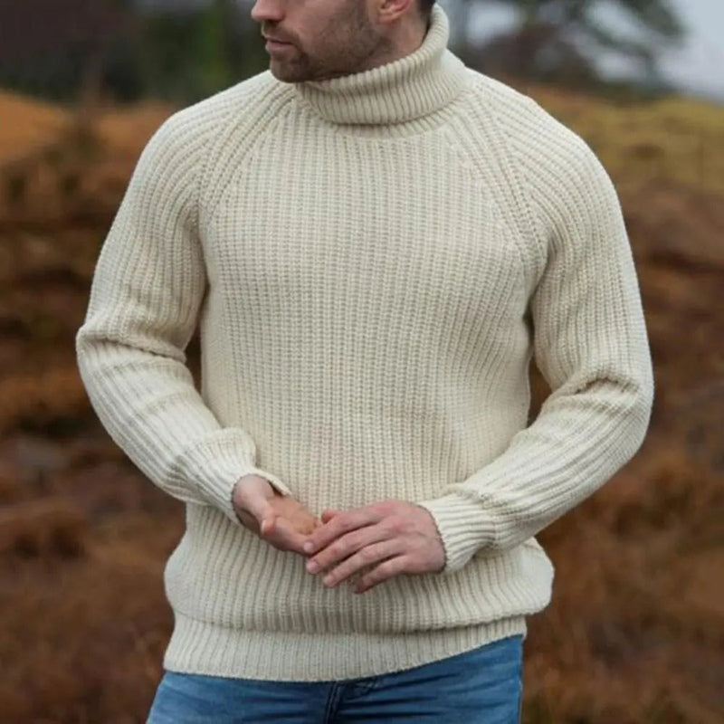 Monamour Mode-Men Sweaters-Pull à Col Roulé Elégant et Confortable pour Hommes Pour Toutes Les Occasions